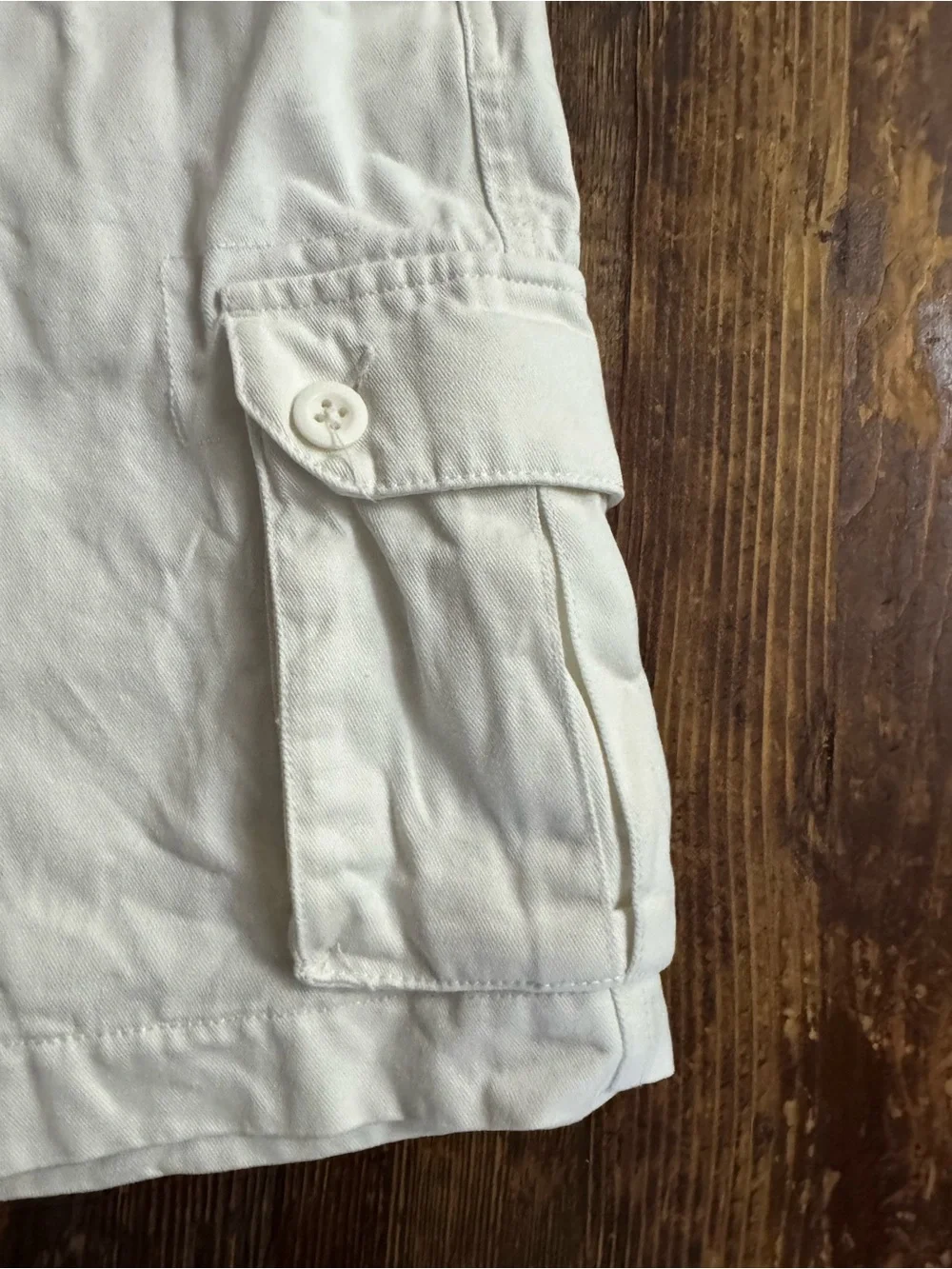 Ralph Lauren White Cargo Shorts for Kids